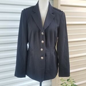 Emily military style black Blazer size 10